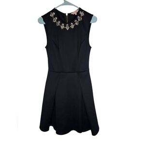 Ted Baker London Joon Skater Dressed Embellished Neckline Fit And Flare 1 US 2-4